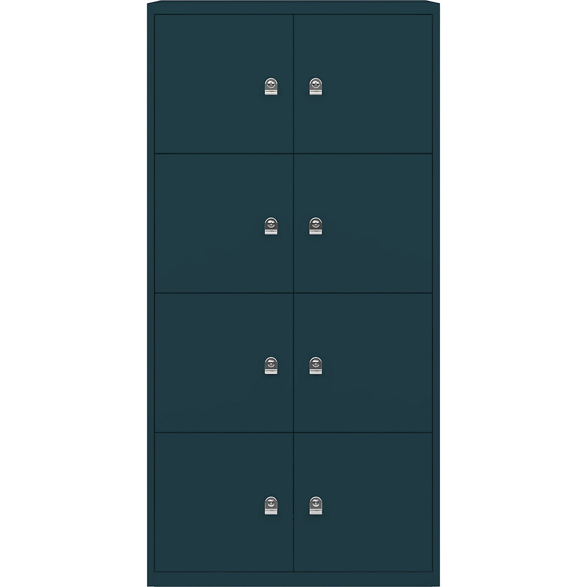 BISLEY – LateralFile™ lodge, with 8 lockable compartments, height 375 mm each, ocean