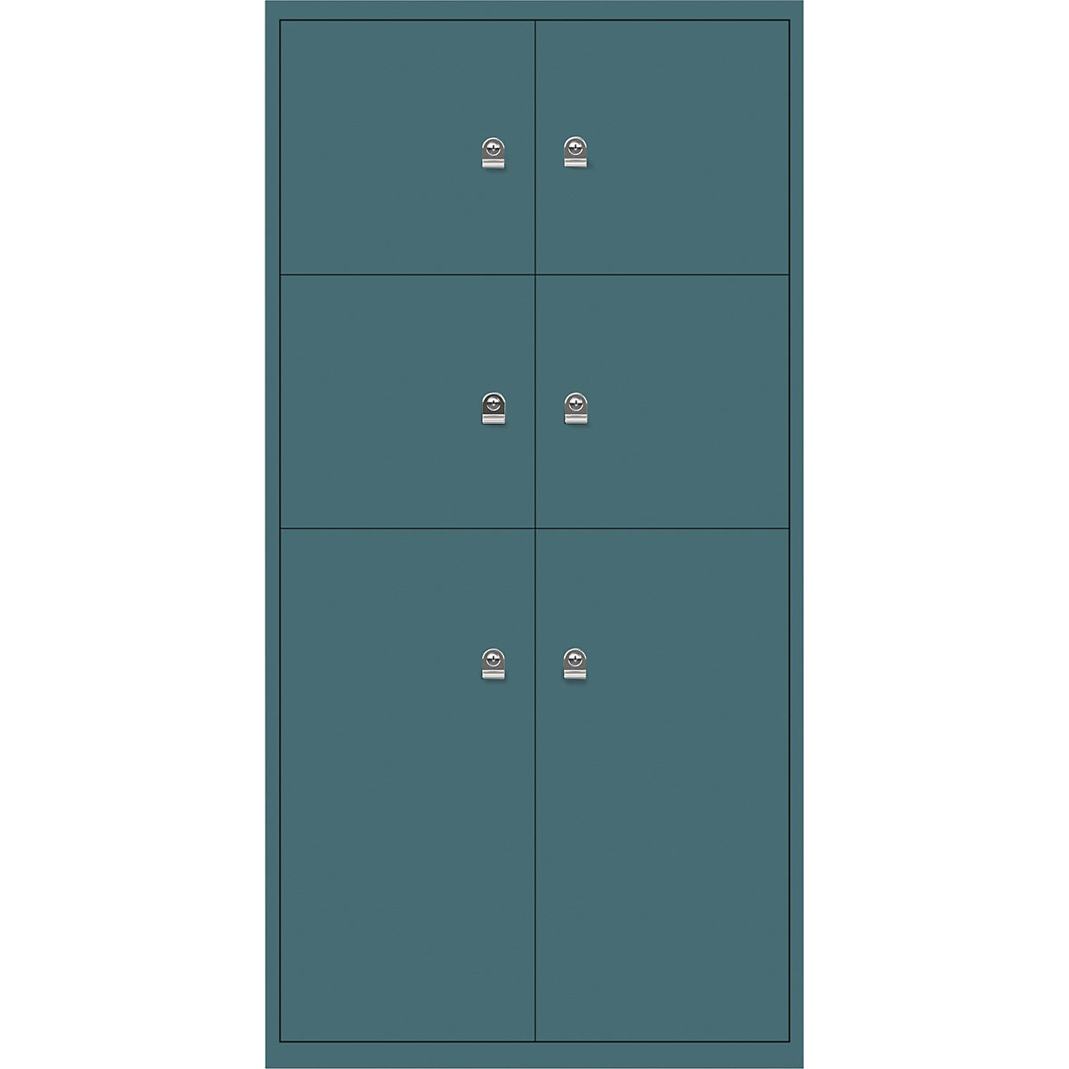 LateralFile™ lodge – BISLEY, with 6 lockable compartments, height 4 x 375 mm, 2 x 755 mm, doulton-31