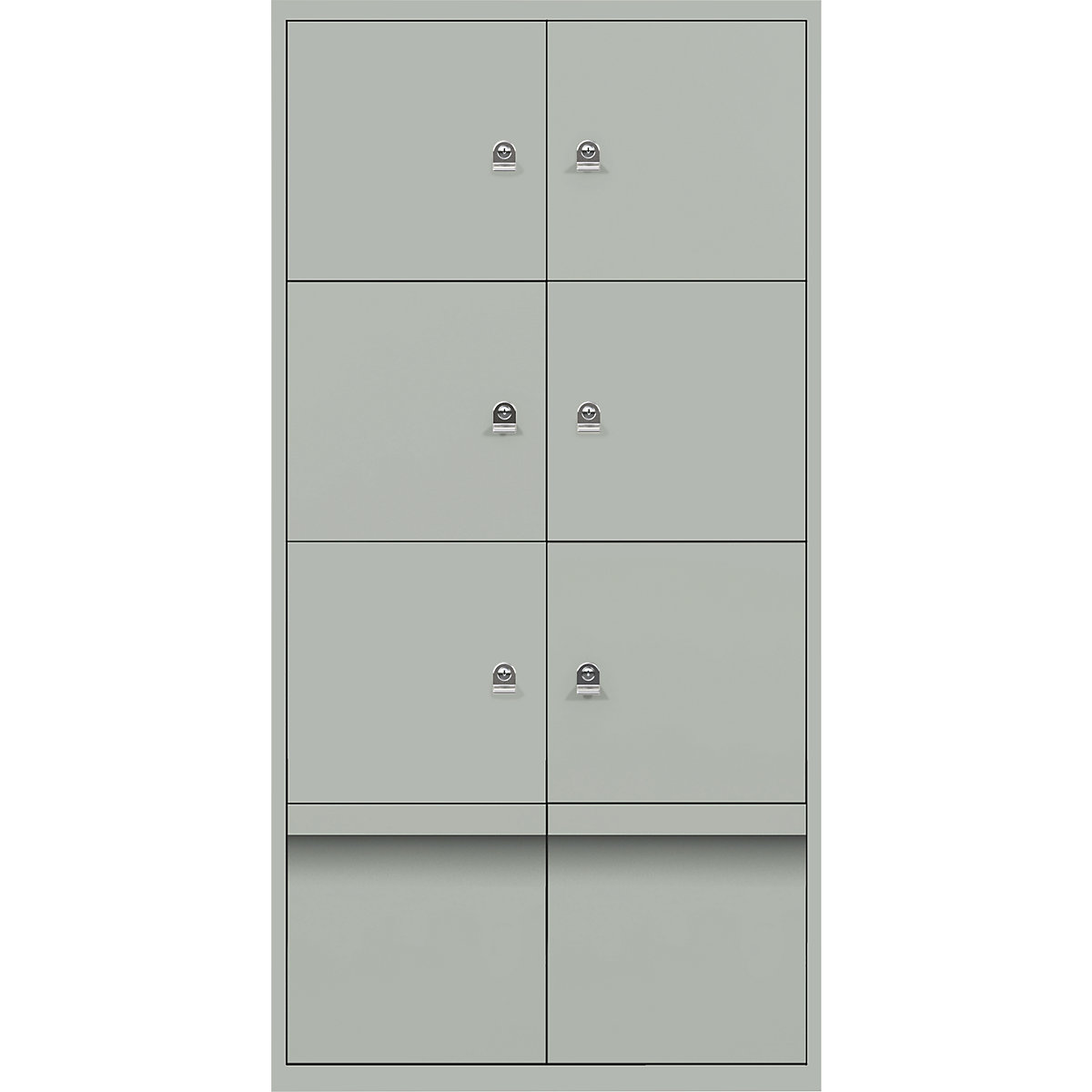 BISLEY – LateralFile™ lodge, with 6 lockable compartments and 2 drawers, height 375 mm each, york