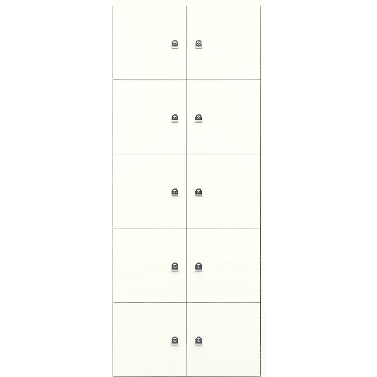 LateralFile™ lodge – BISLEY, with 10 lockable compartments, height 375 mm each, pure white-14