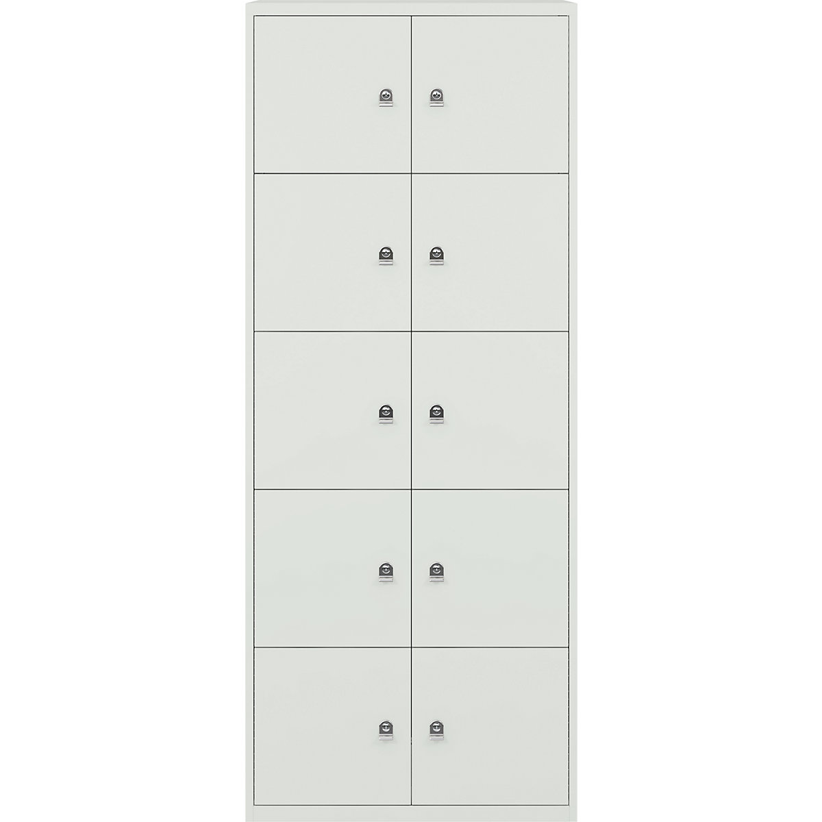 BISLEY – LateralFile™ lodge, with 10 lockable compartments, height 375 mm each, portland