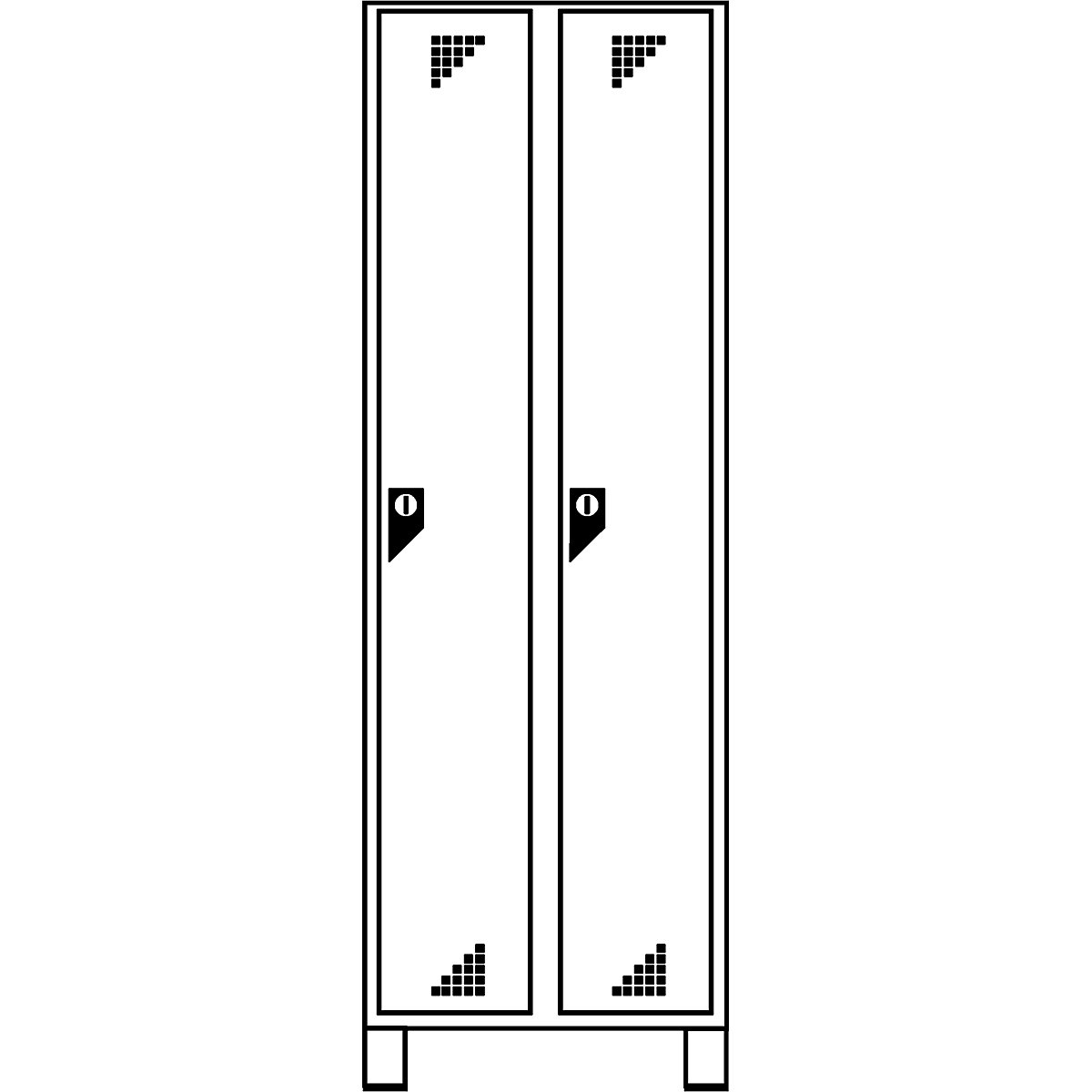 Multi-purpose cupboard and cloakroom locker – eurokraft pro (Product illustration 10)-9