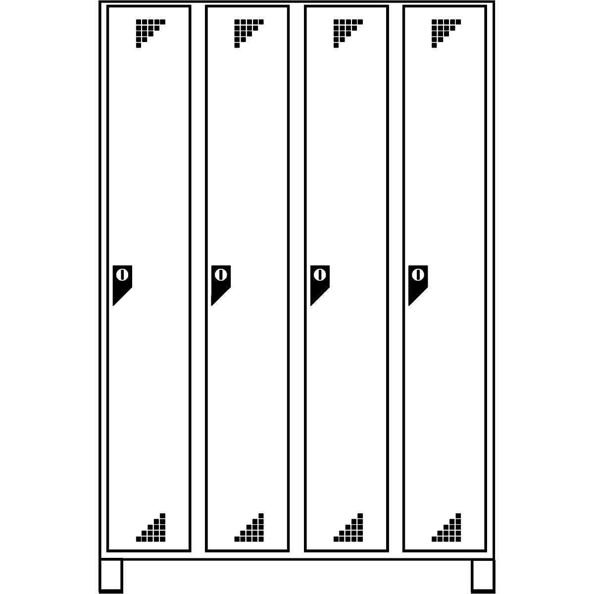 Multi-purpose cupboard and cloakroom locker – eurokraft pro (Product illustration 6)