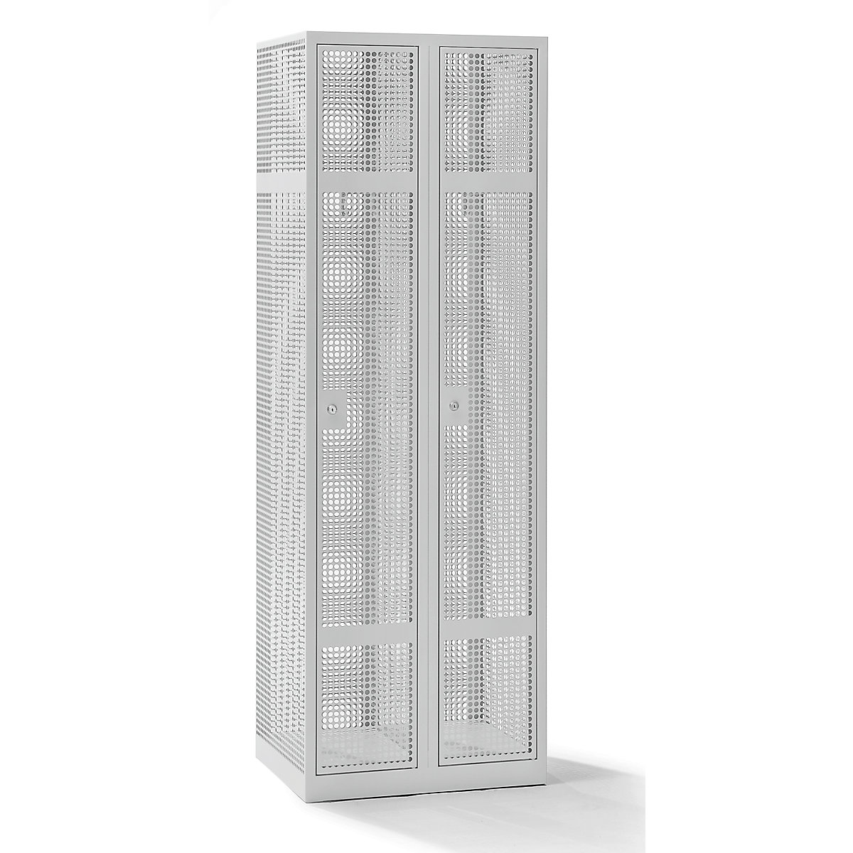 Perforated sheet steel locker, width 600 mm – eurokraft pro