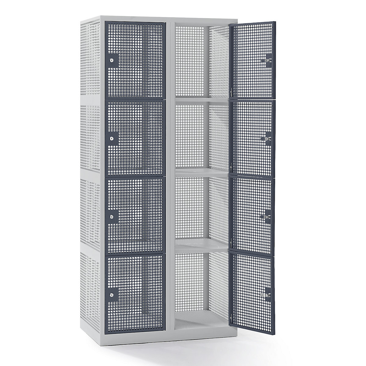Perforated sheet steel locker, width 800 mm – eurokraft pro (Product illustration 2)-1