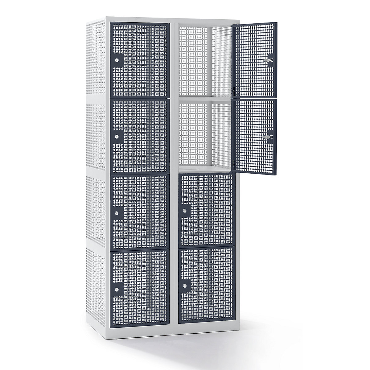 Perforated sheet steel locker, width 800 mm – eurokraft pro (Product illustration 3)-2