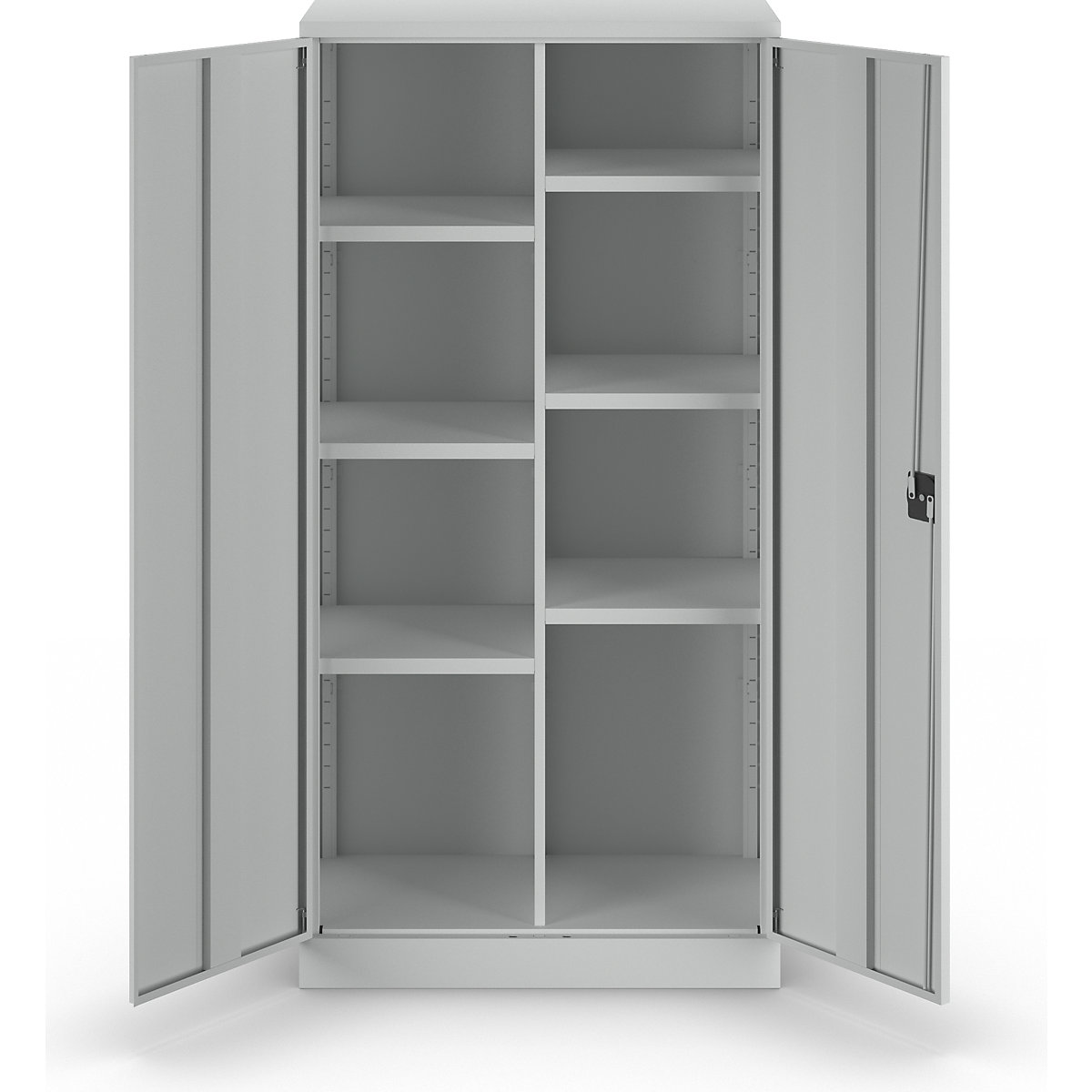 Steel cupboard with plinth – eurokraft basic (Product illustration 4)-3