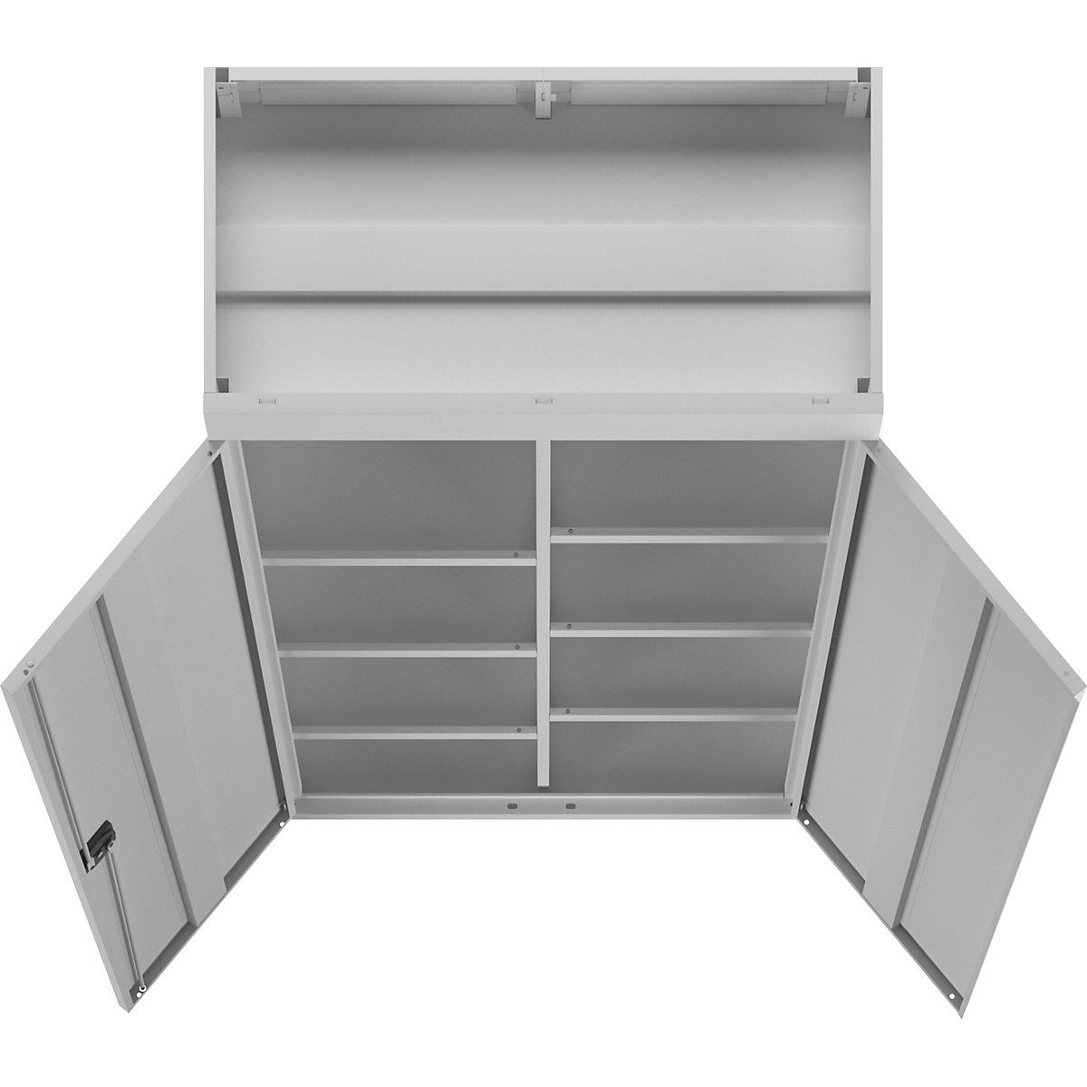 Steel cupboard with plinth – eurokraft basic (Product illustration 5)-4