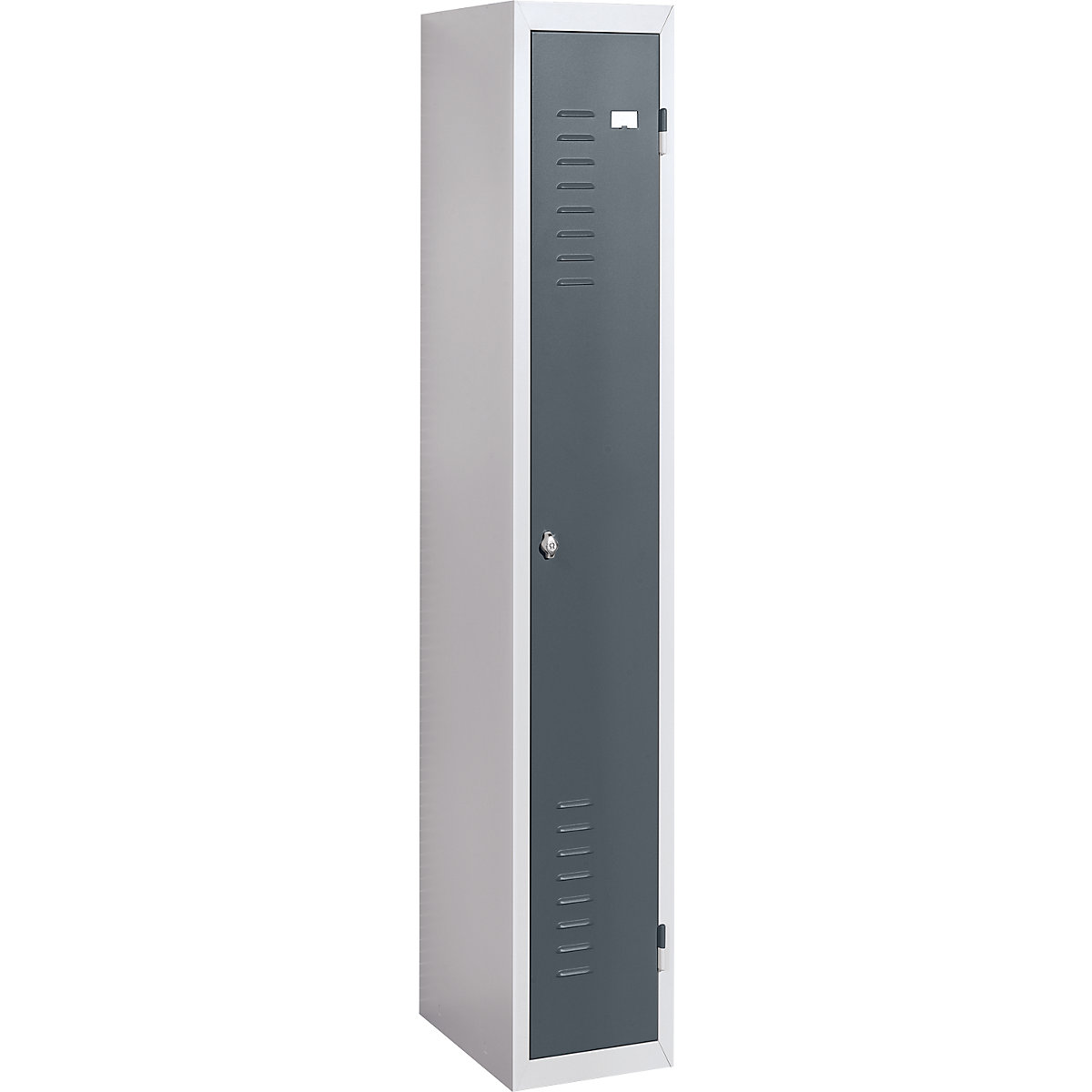 Steel locker, 1 compartment, width 300 mm, standard unit, basalt grey door-4