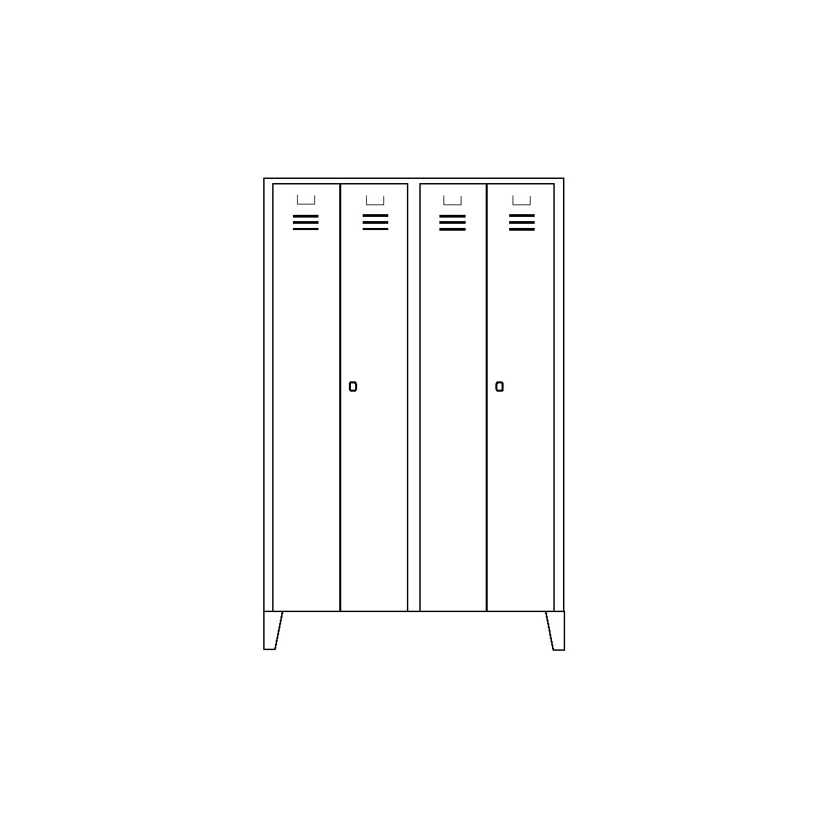 Steel locker – Wolf (Product illustration 3)-2