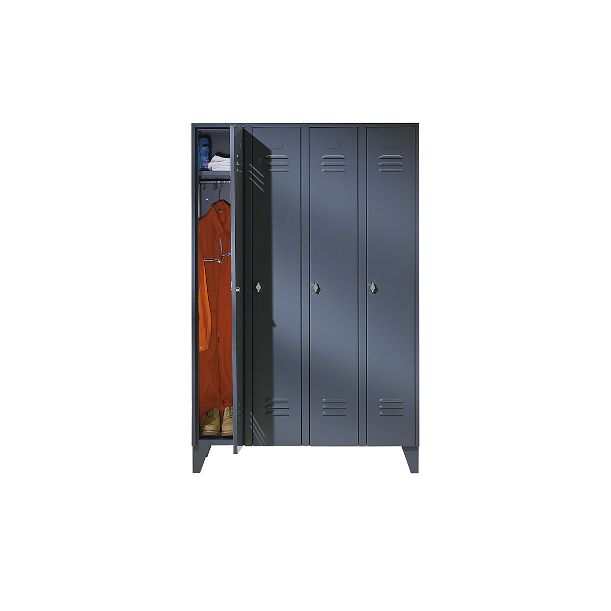 Steel locker with stud feet – Wolf (Product illustration 108)-107