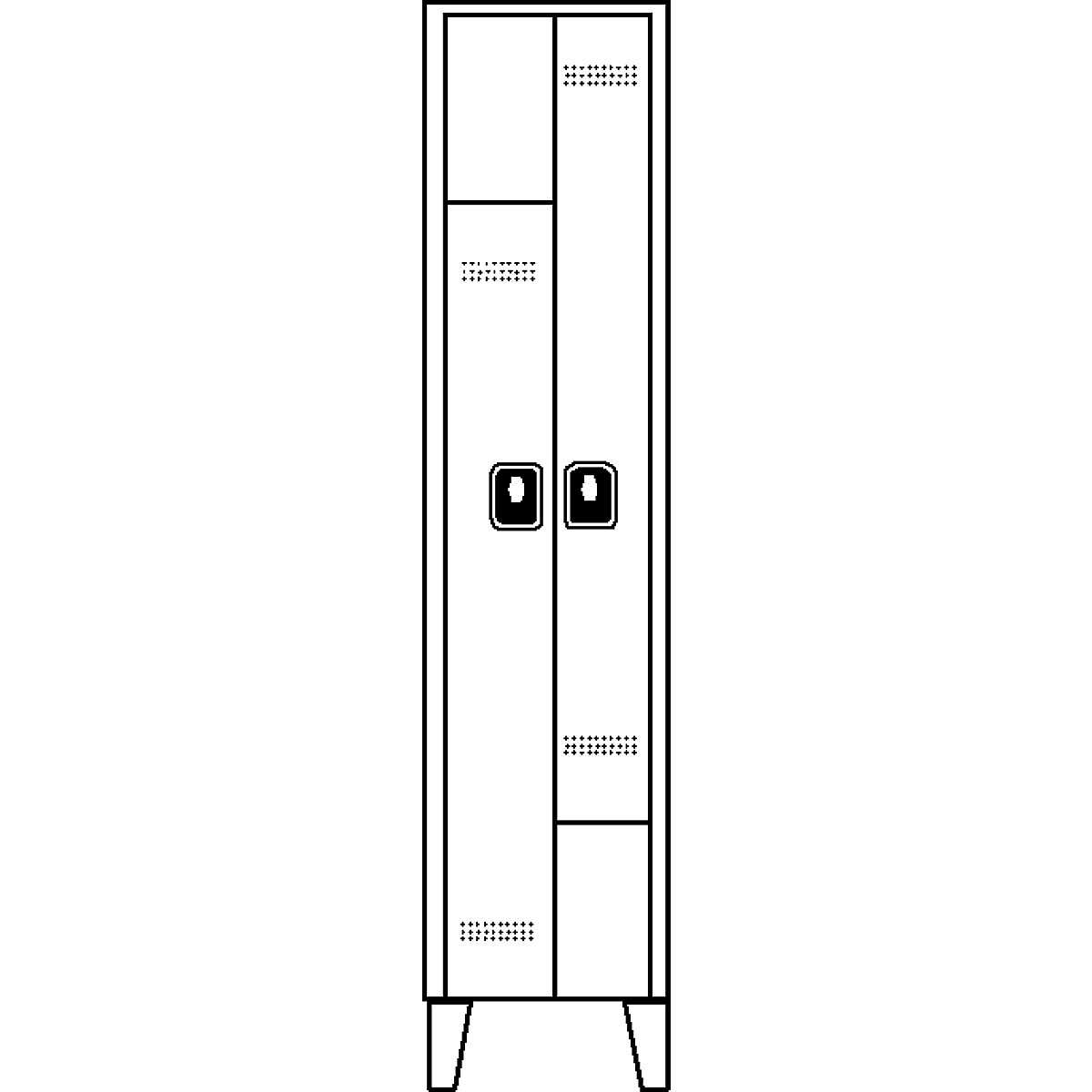 Z cloakroom cupboard, compartment height 820 mm – Wolf (Product illustration 3)-2
