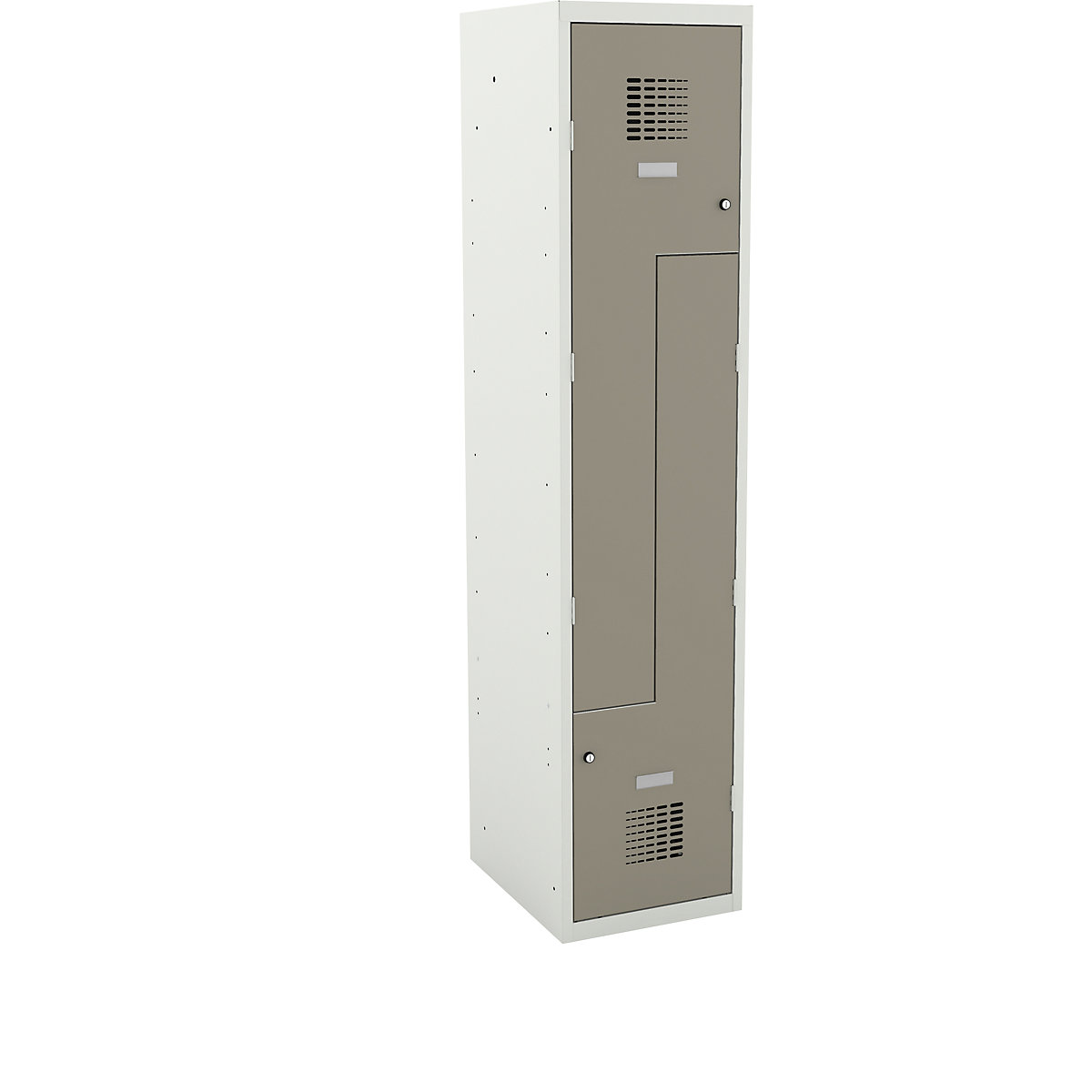 Z cloakroom locker, HxWxD 1800 x 400 x 500 mm, with plinth, doors pebble grey-2