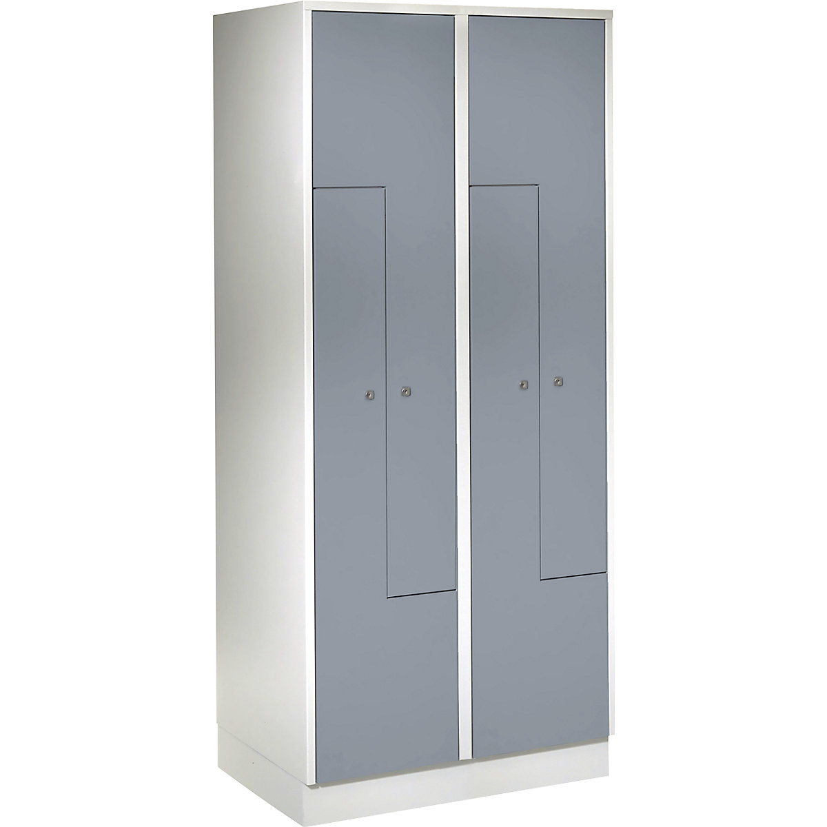 Z cloakroom locker – Wolf, 4 compartments, doors silver grey-17