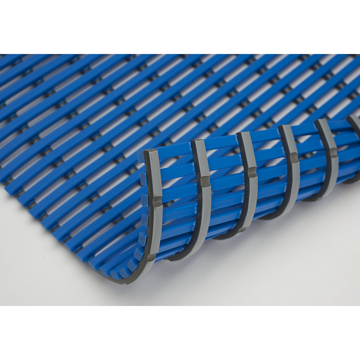 Wet room mat, anti-bacterial, per metre, blue, width 600 mm