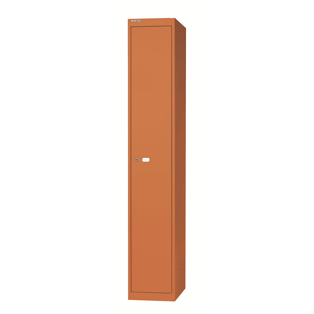 BISLEY OFFICE Garderobensystem, 1 Abteil, Tiefe 457 mm, mit 1 Hutfachboden, 1 Kleiderstange, orange