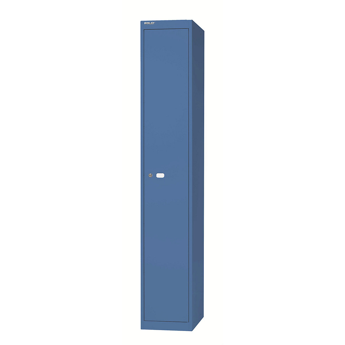 BISLEY OFFICE Garderobensystem, 1 Abteil, Tiefe 305 mm, mit 1 Hutfachboden, 1 Kleiderhaken, blau