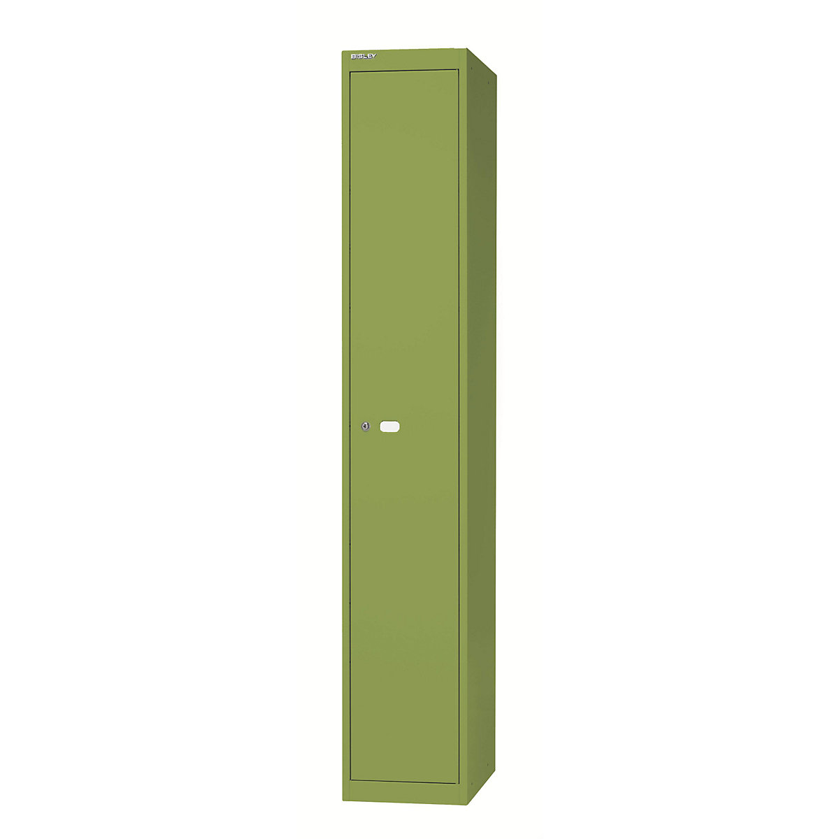 BISLEY OFFICE Garderobensystem, 1 Abteil, Tiefe 457 mm, mit 1 Hutfachboden, 1 Kleiderstange, grün