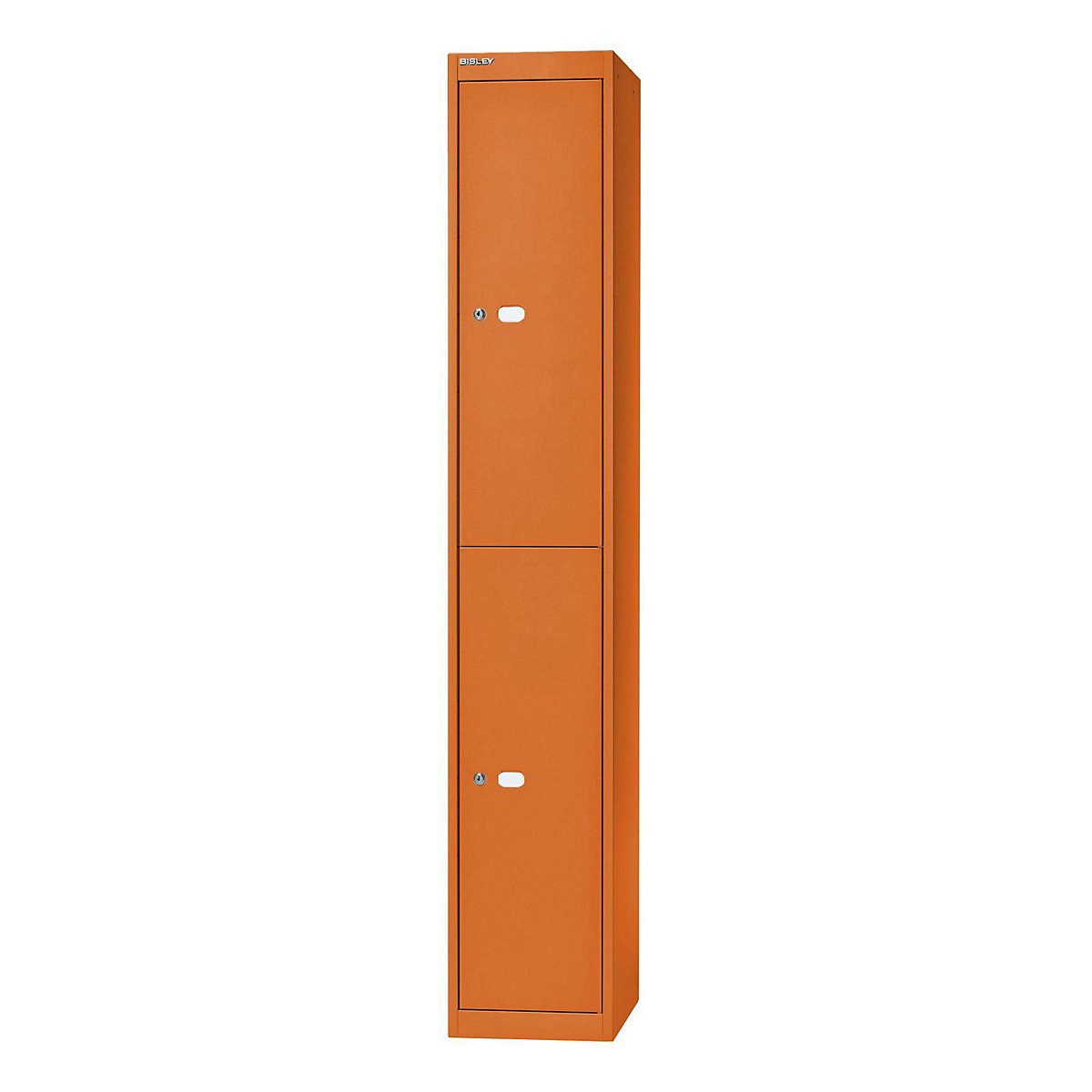 BISLEY OFFICE Garderobensystem, Tiefe 305 mm, 2 Fächer mit je 1 Kleiderhaken, orange