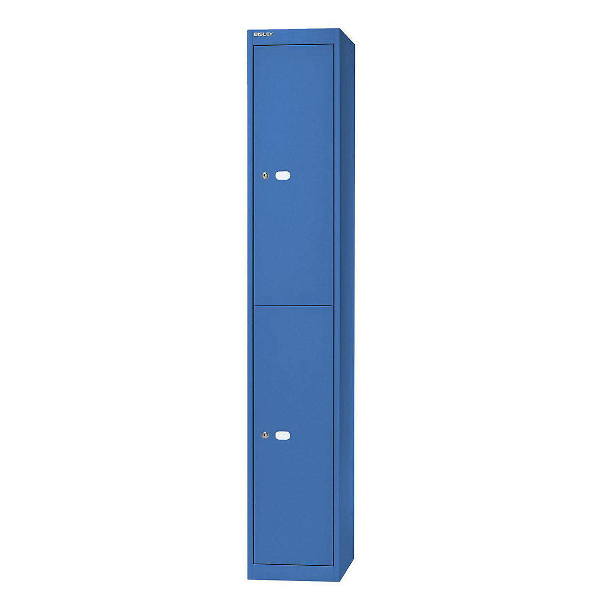 BISLEY OFFICE Garderobensystem, Tiefe 305 mm, 2 Fächer mit je 1 Kleiderhaken, blau