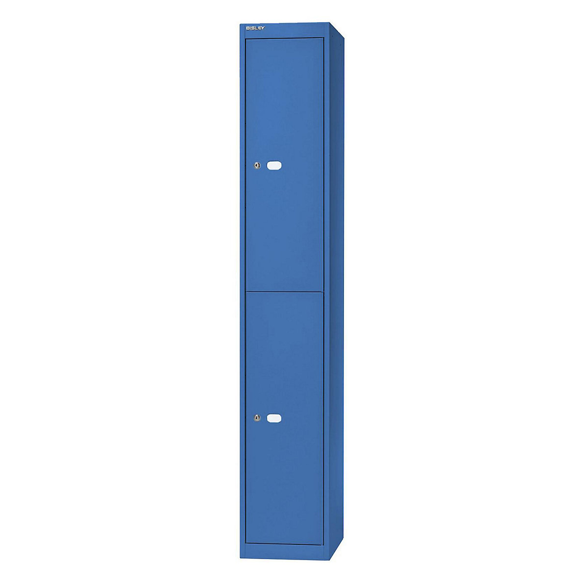 BISLEY OFFICE Garderobensystem, Tiefe 457 mm, 2 Fächer mit je 1 Kleiderhaken, blau