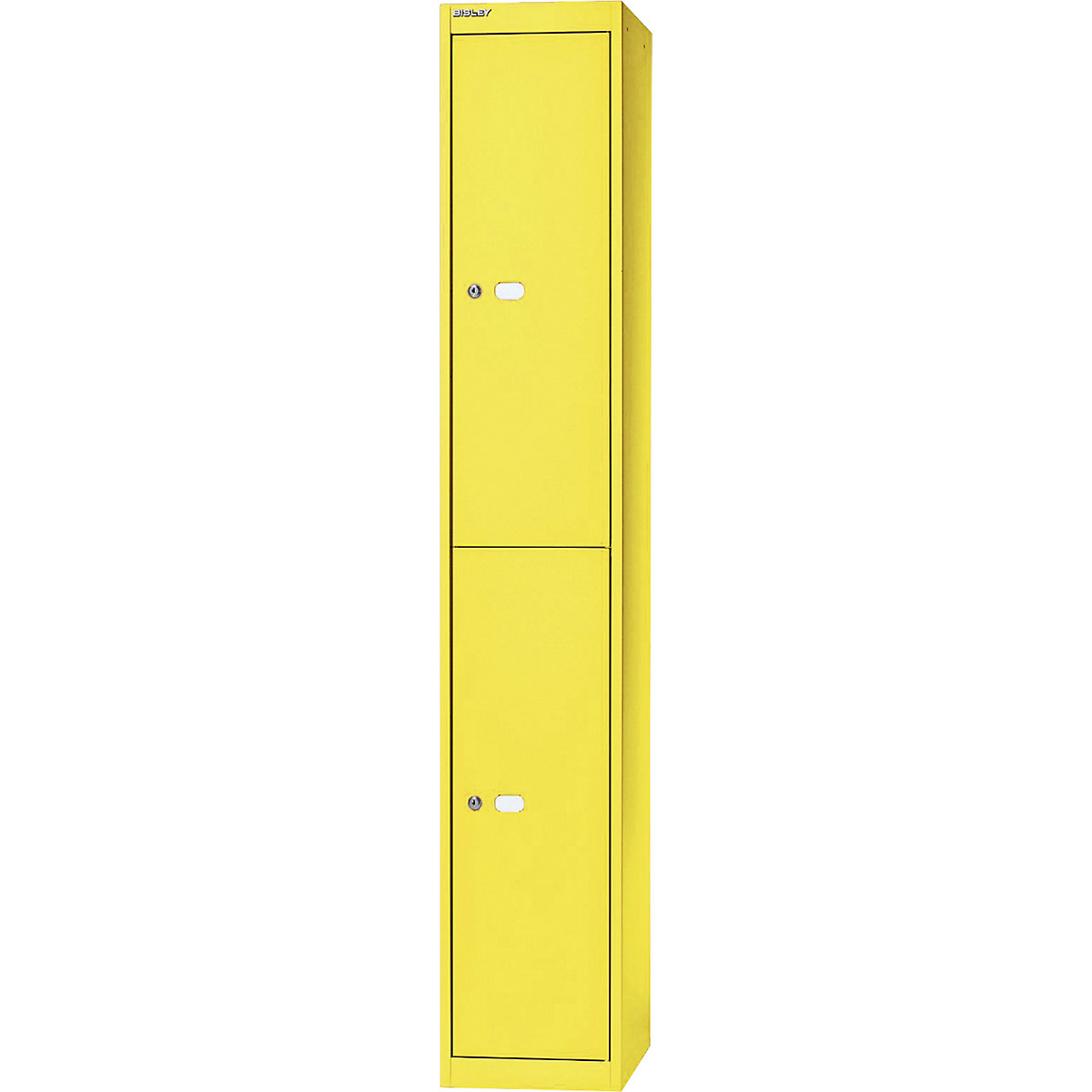 BISLEY OFFICE Garderobensystem, Tiefe 305 mm, 2 Fächer mit je 1 Kleiderhaken, gelb