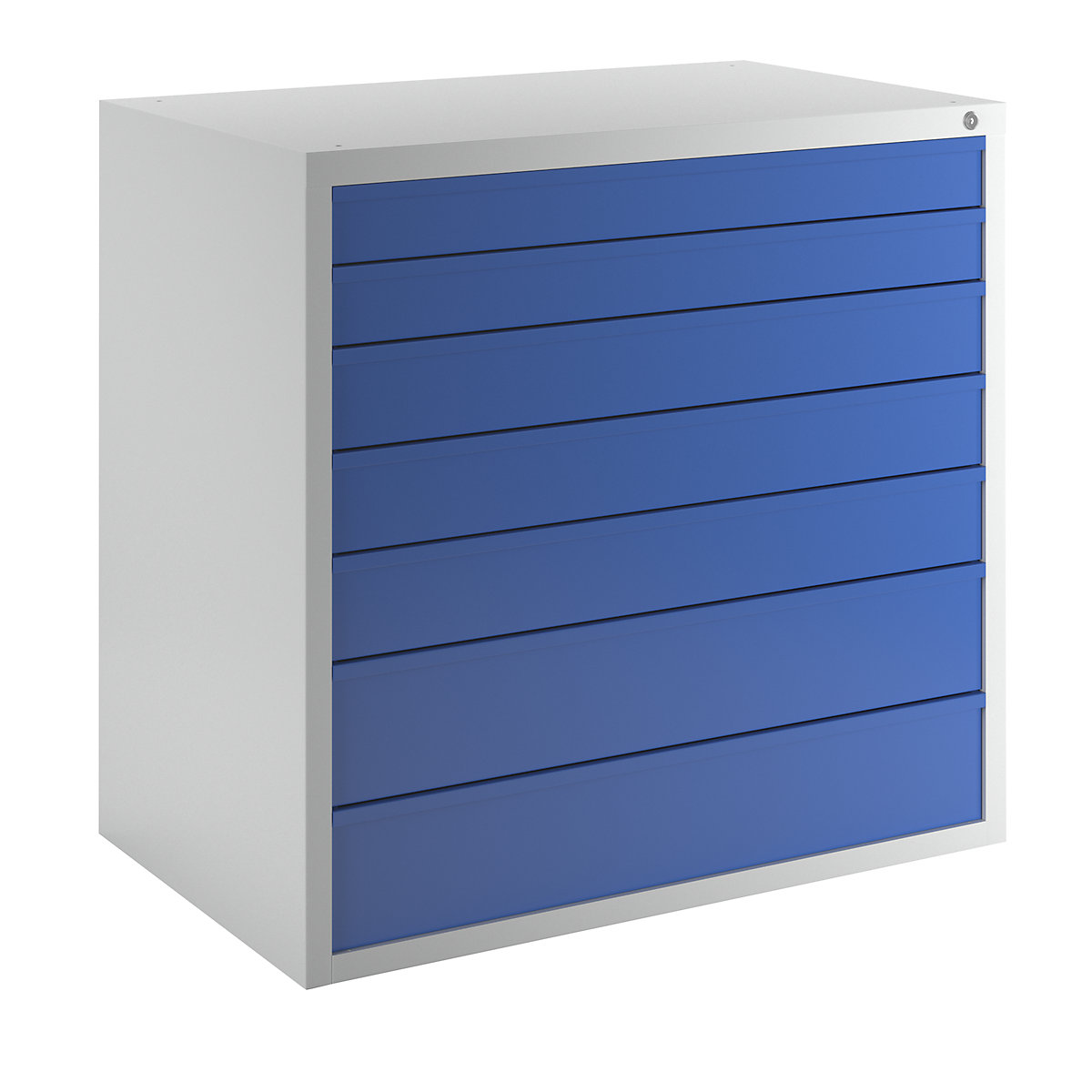 Schubladenschrank, 7 Schubladen, Breite 1050 mm, Front blau-9