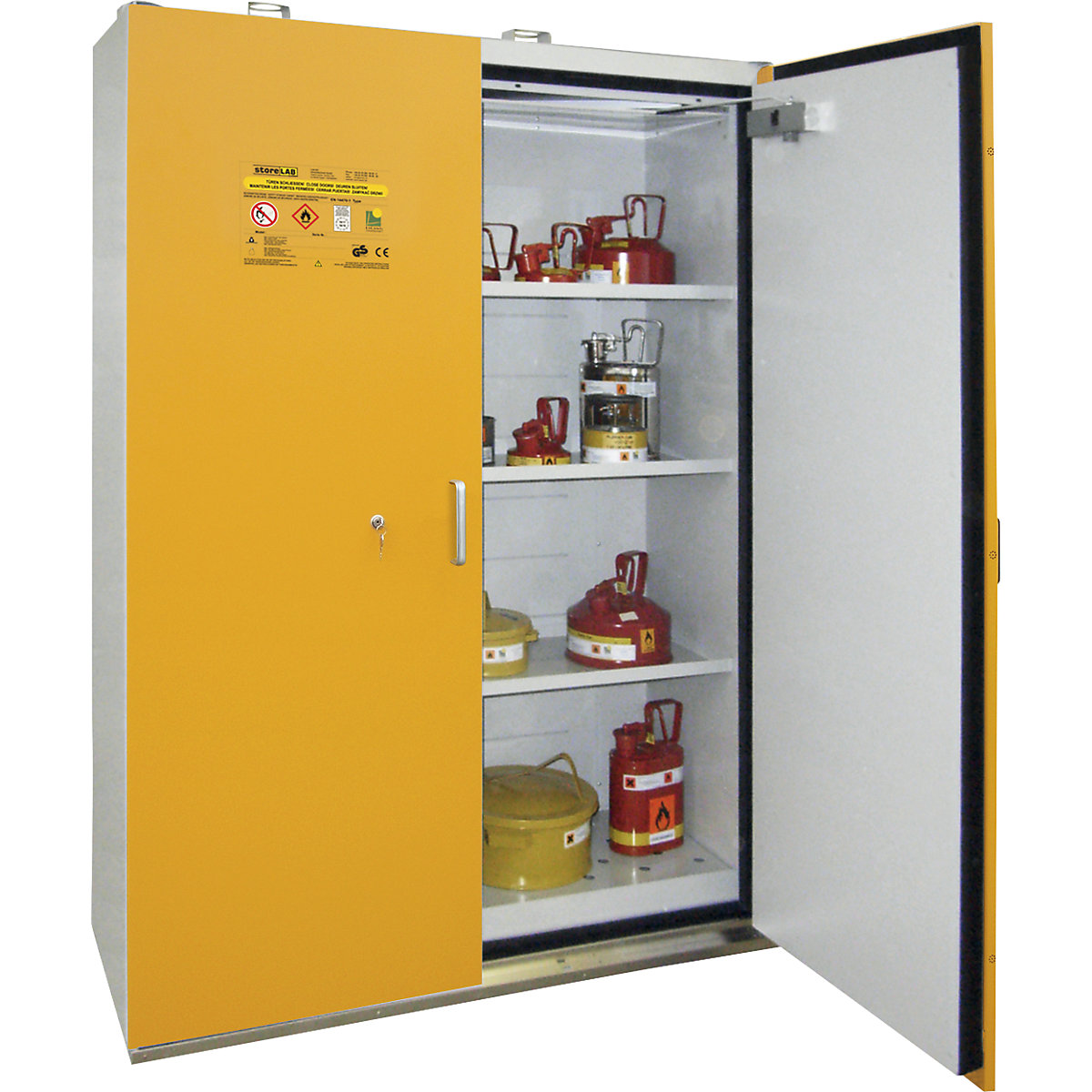 Brandveiligheids-opslagkast voor gevaarlijke stoffen type 90 – LaCont, 2 deur, h x b x d = 1935 x 1400 x 598 mm-2
