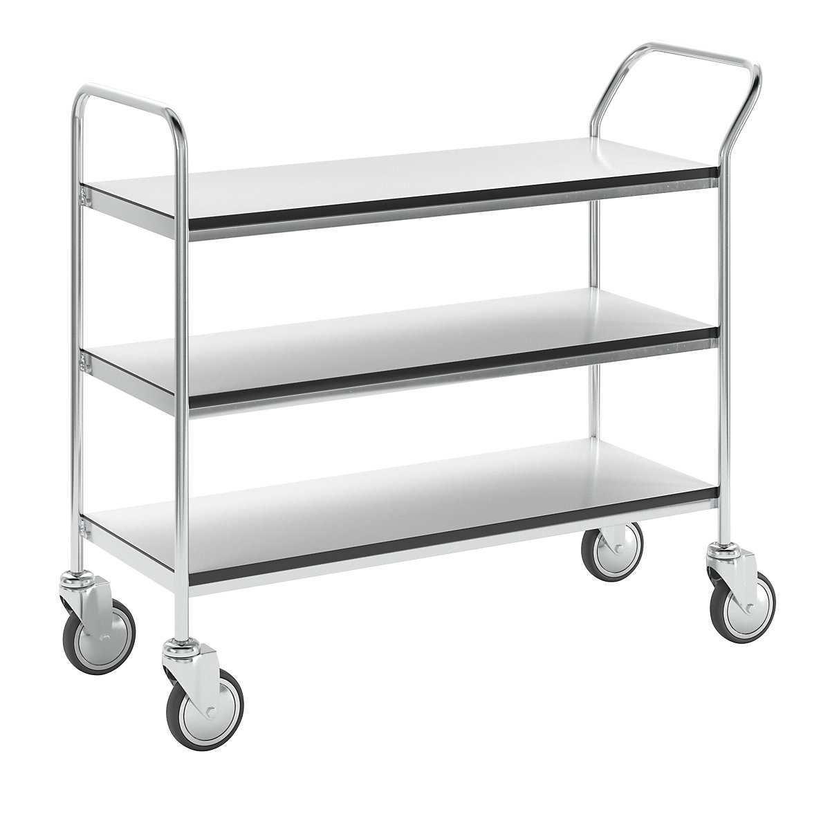 Carrello di servizio ESD – HelgeNyberg, lungh. x largh. x alt. 1140 x 460 x 980 mm, 3 ripiani-1