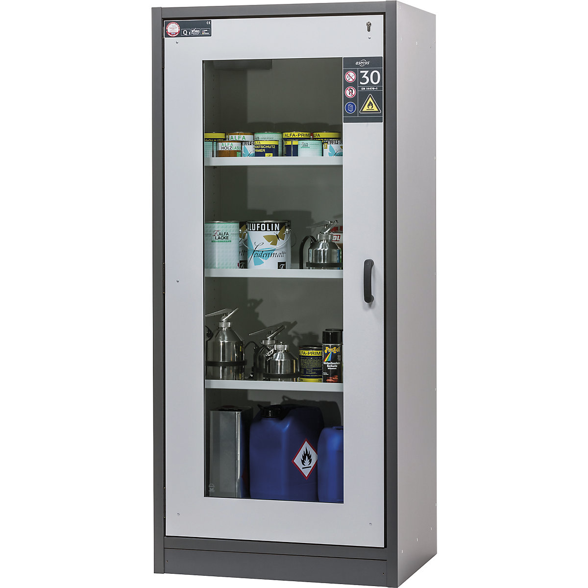 Fire resistant hazardous goods cupboard, type 30 – asecos