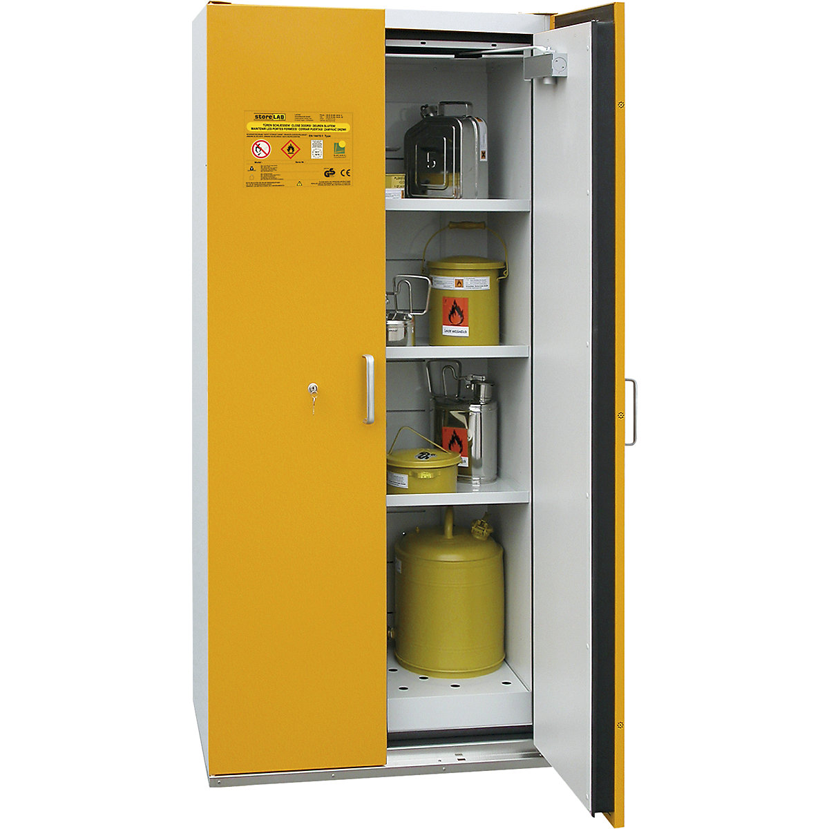 Fire resistant hazardous goods storage cupboard type 90 – LaCont, 2 doors, HxWxD 1935 x 900 x 598 mm-1