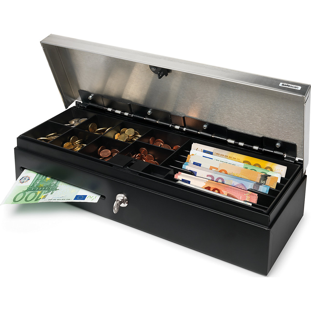 Cash drawer with hinged lid – Safescan (Product illustration 2)-1