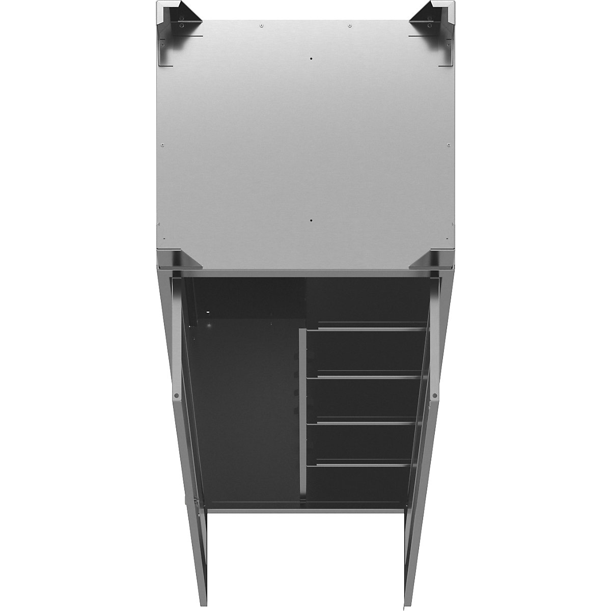 Stainless steel cabinet with stud feet (Product illustration 13)-12