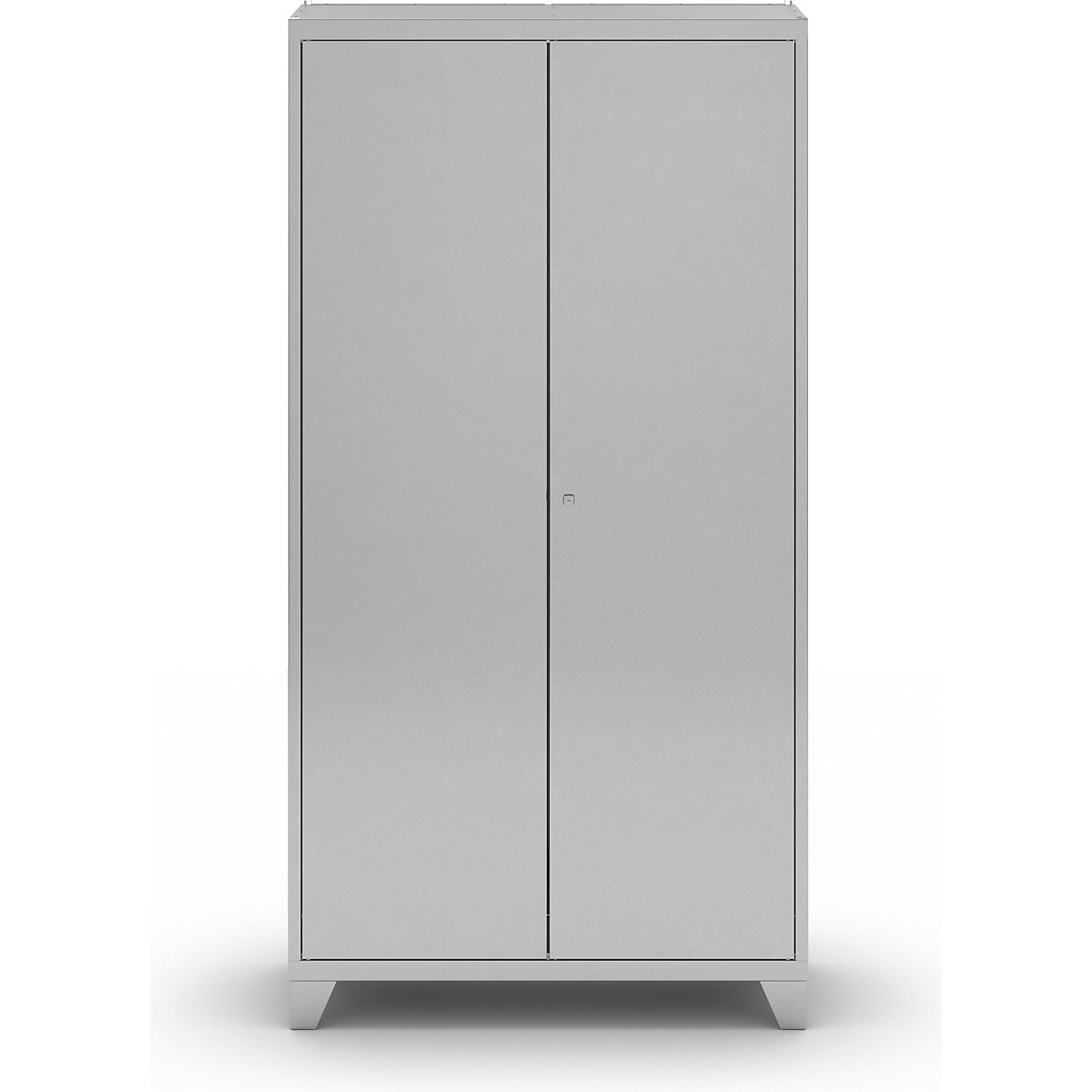 Stainless steel double door cupboard with stud feet (Product illustration 8)-7
