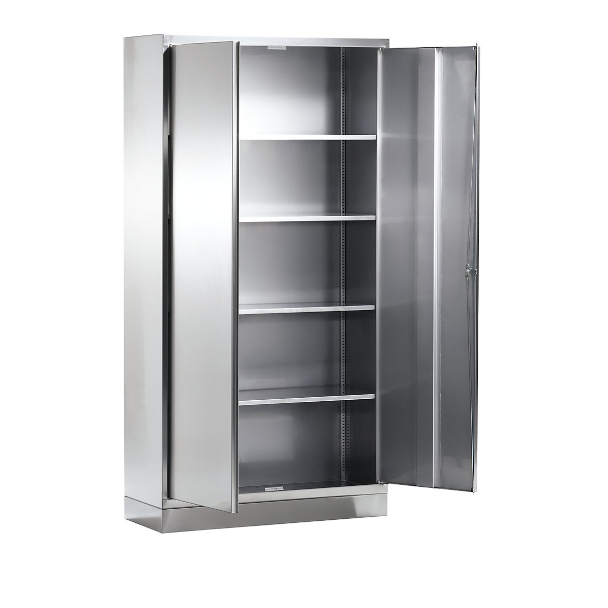 Stainless steel multi-purpose cupboard: double door cupboard | KAISER+KRAFT