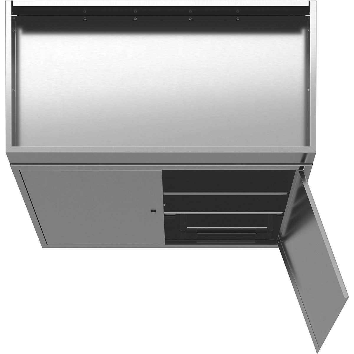 Stainless steel tool cupboard – eurokraft basic (Product illustration 6)-5