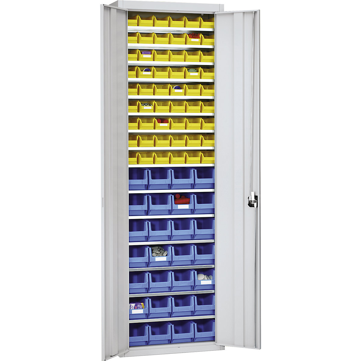 Storage cupboard with open fronted storage bins – mauser (Product illustration 14)-13