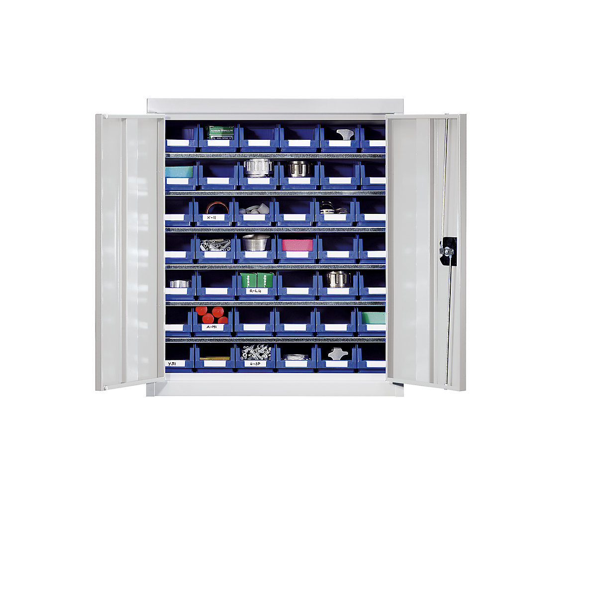 Storage cupboard with storage boxes – eurokraft pro