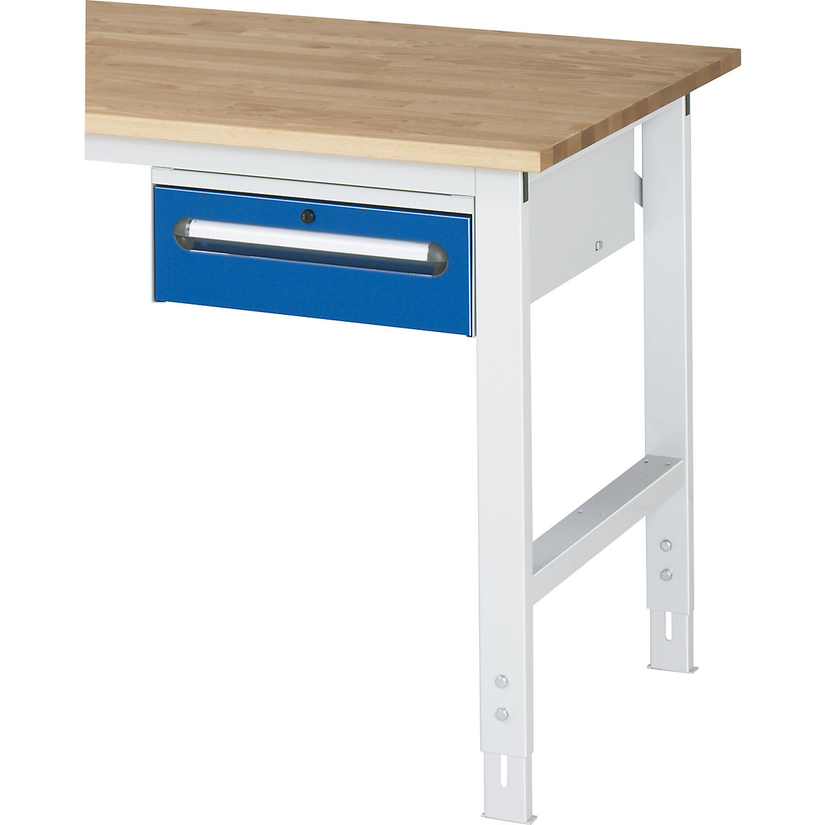 Add-on drawer unit – RAU, height 175 mm, 1 drawer, light grey / gentian blue-2