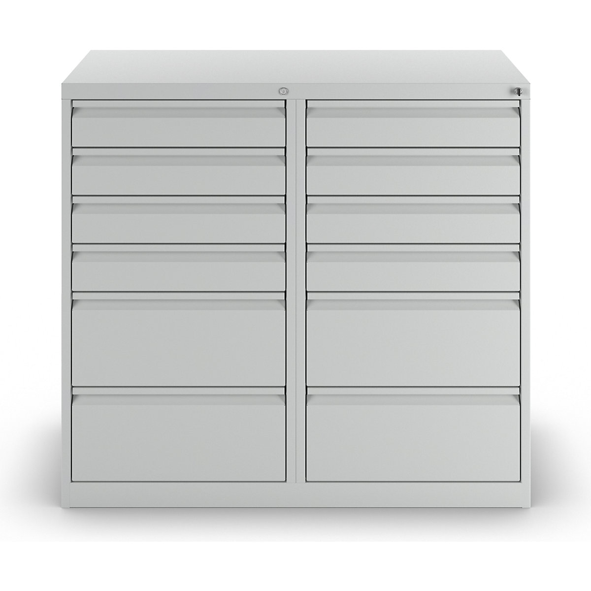 Drawer cupboard, steel – eurokraft basic (Product illustration 7)-6
