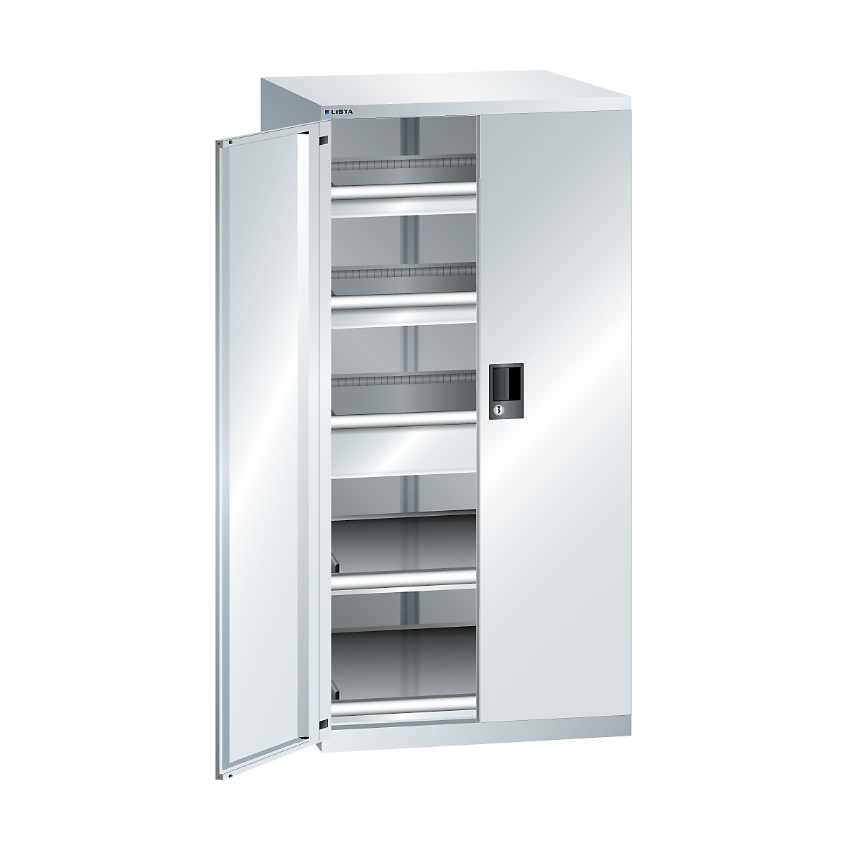 Drawer cupboard with hinged doors – LISTA (Product illustration 3)-2