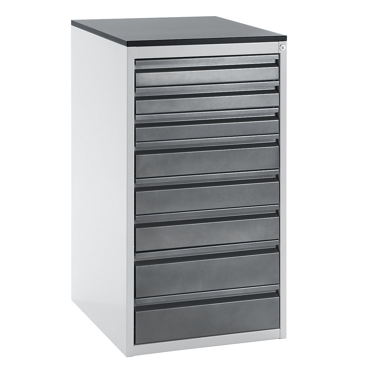 Drawer cupboard with telescopic guides – RAU