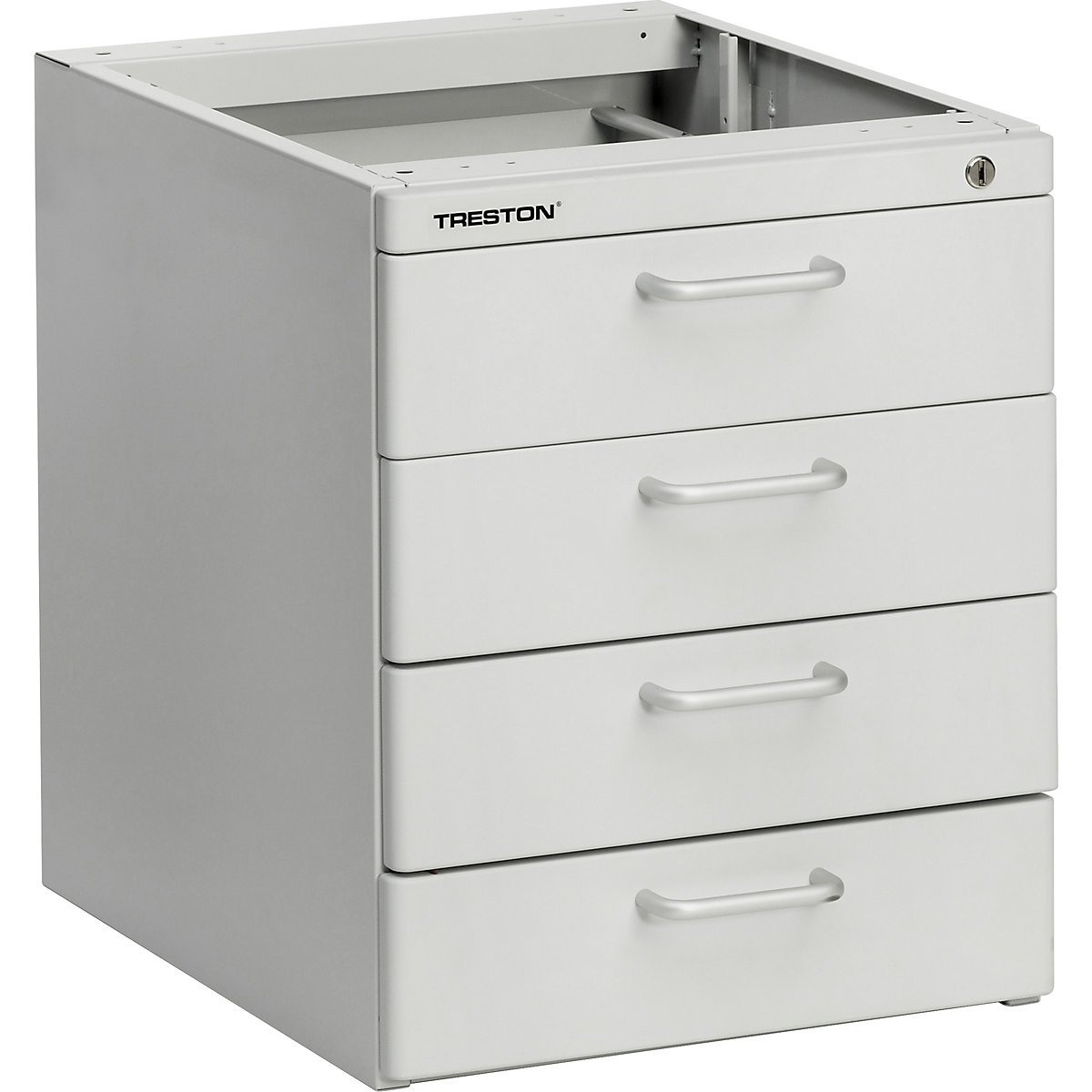 LMC drawer unit – Treston, light grey, 4 drawers-1