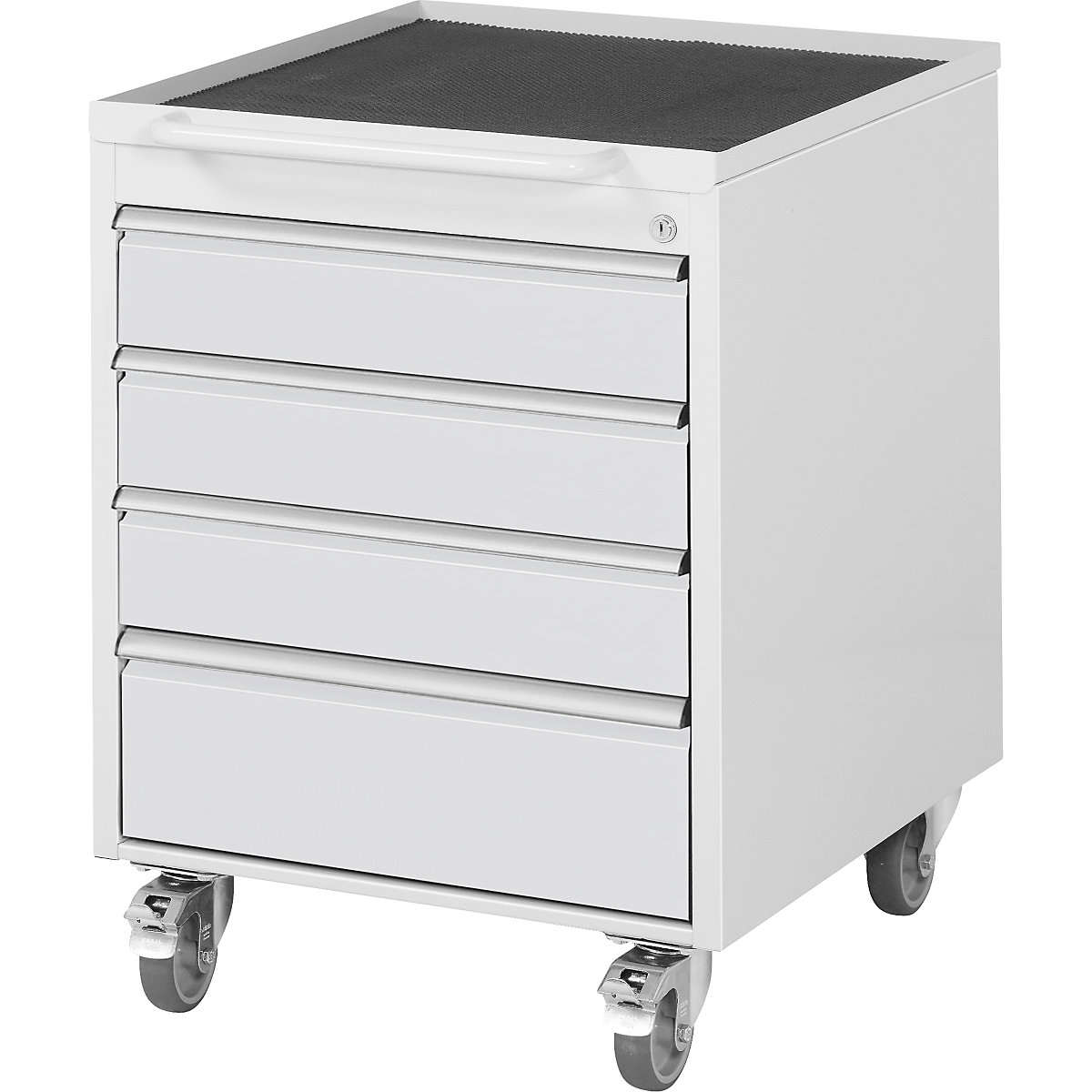 Mobile pedestal – RAU, HxWxD 765 x 580 x 650 mm, 4 drawers, light grey-3