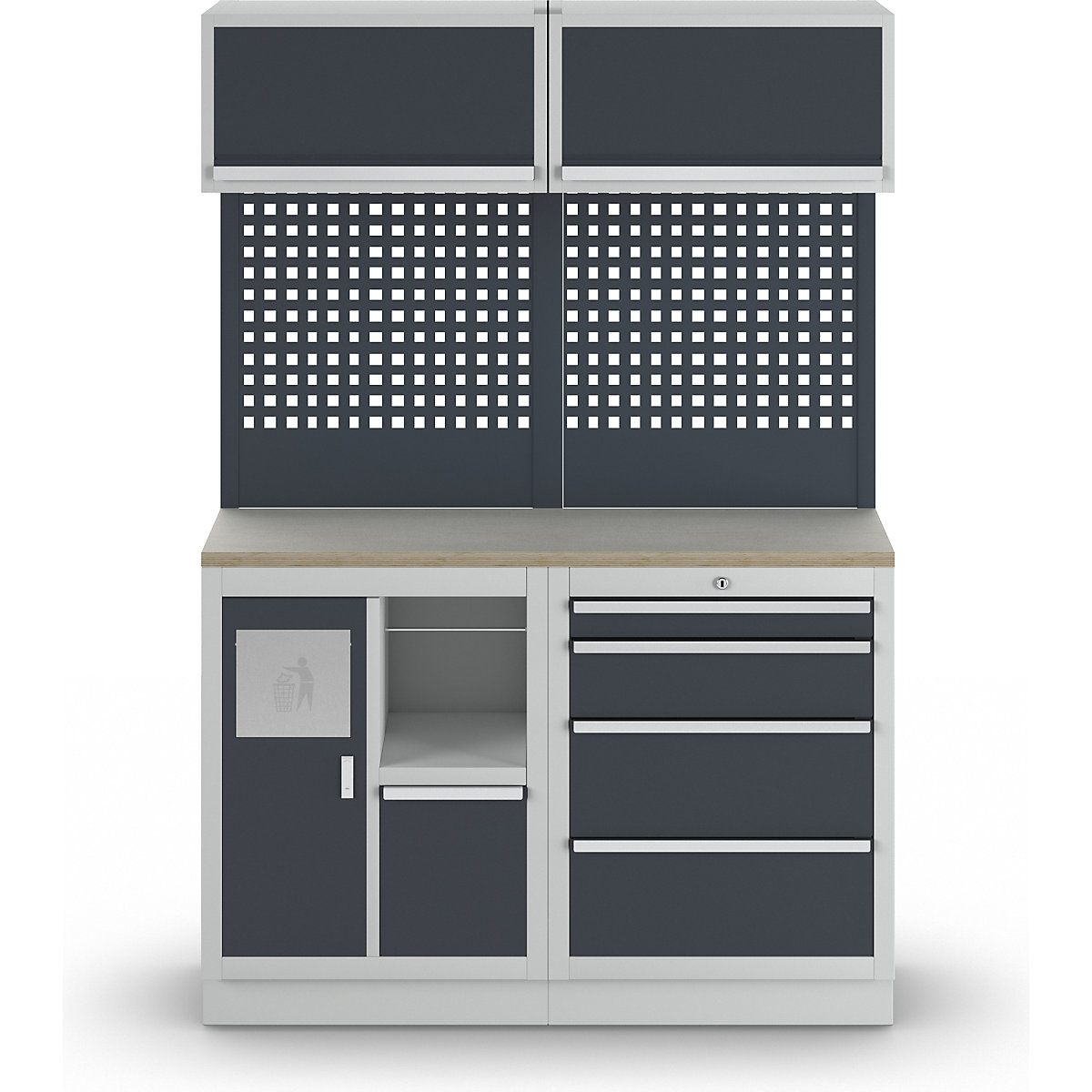 Workshop cupboard system with waste and cleaning centre (Product illustration 4)-3