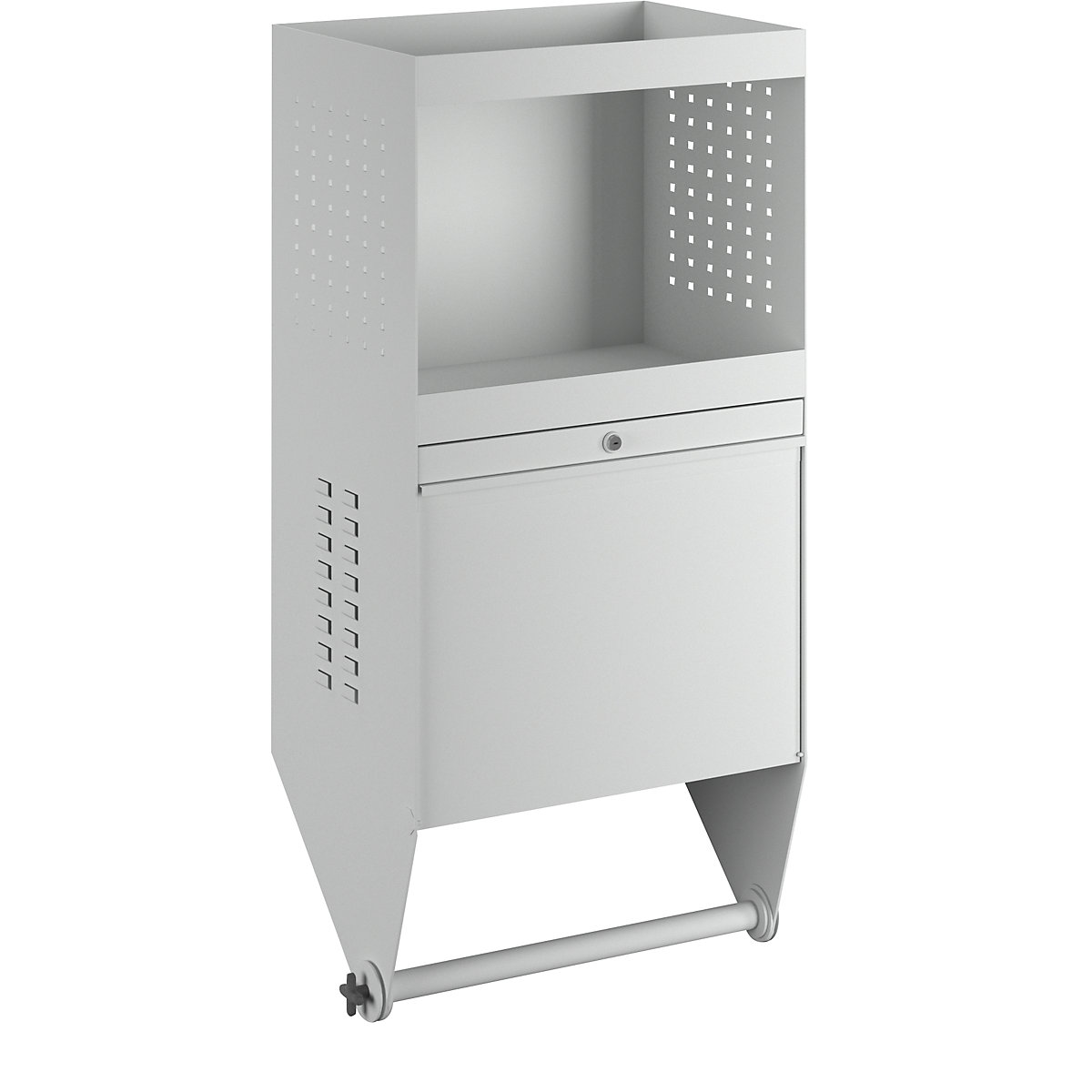 Wall mounted cupboard for tools, with folding work surface, max. reach 720 mm-10