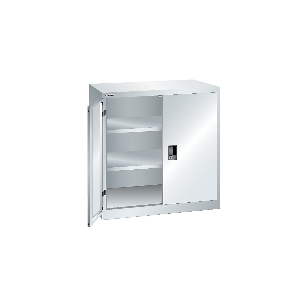 Double door cupboard, 2 shelves – LISTA (Product illustration 9)-8