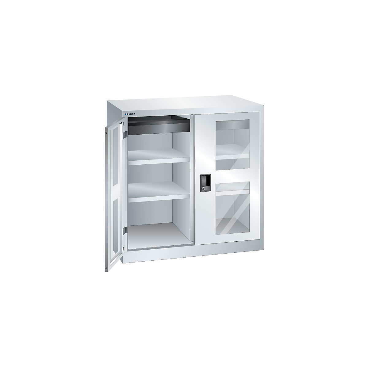 Double door cupboard, 2 shelves – LISTA (Product illustration 17)-16