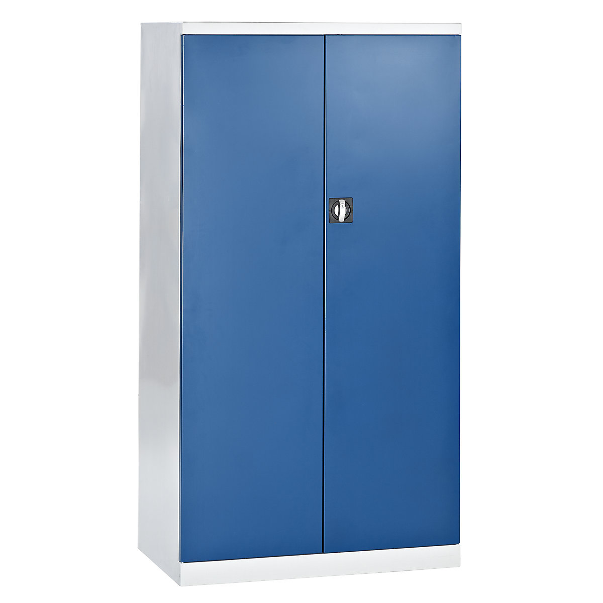 Empty tool cupboard housings, inside of doors with perforations, blue doors-6