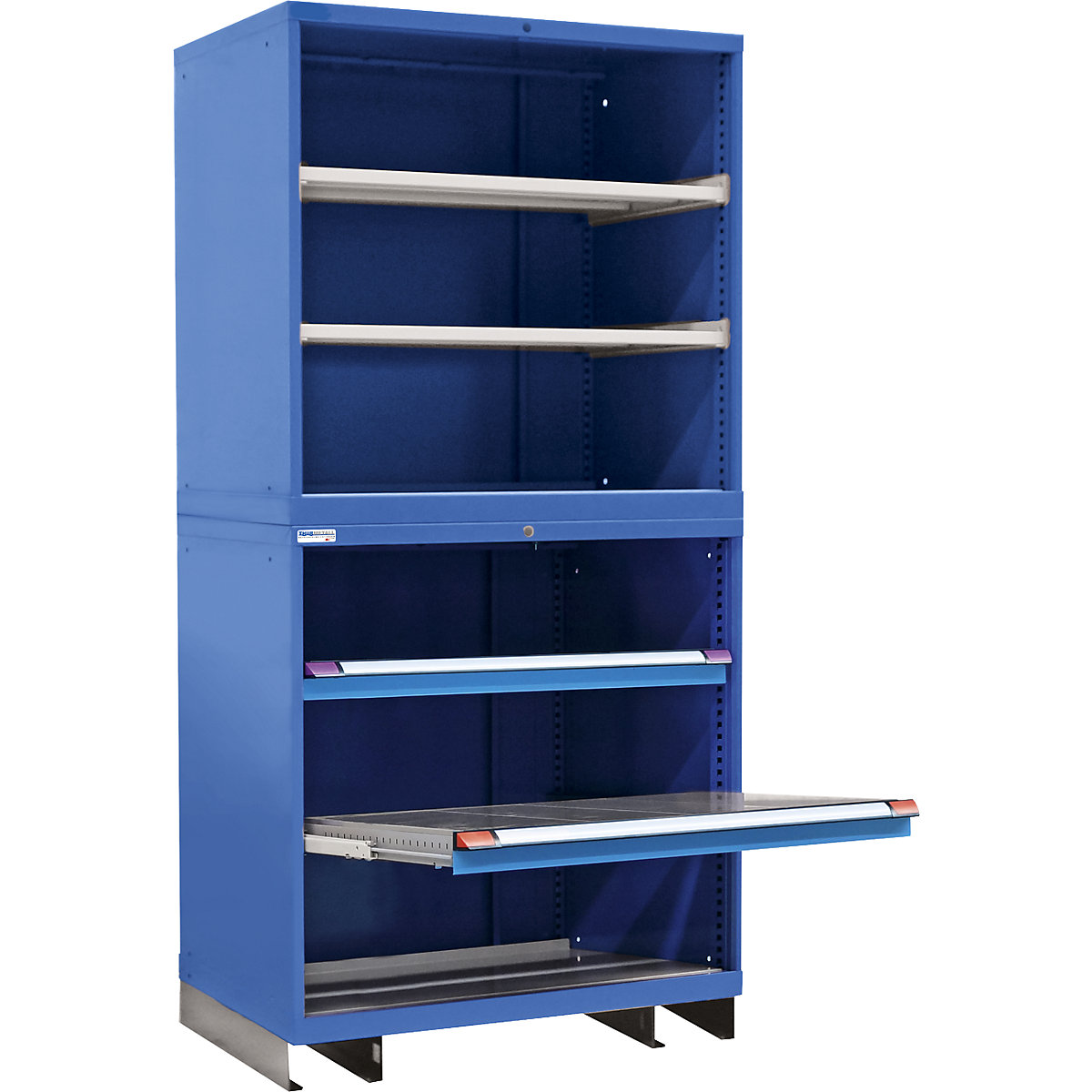 Modular cupboard system, 2 shelves, 2 pull-out shelves, max. load 200 kg, HxWxD 2100 x 1005 x 695 mm-9